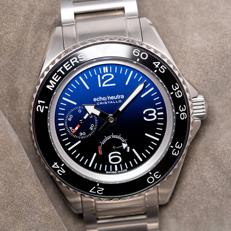 2023 echo/neutra CRISTALLO Professional Diver Blue 42mm