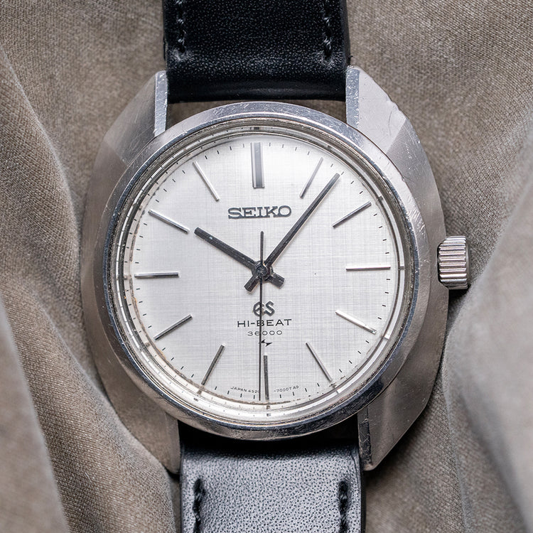 1969 Grand Seiko Hi-Beat Linen Dial Manual 37mm 4520-7000