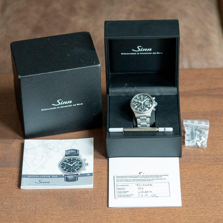 2019 Sinn 356 Sa Pilot Chronograph Bracelet 356.081