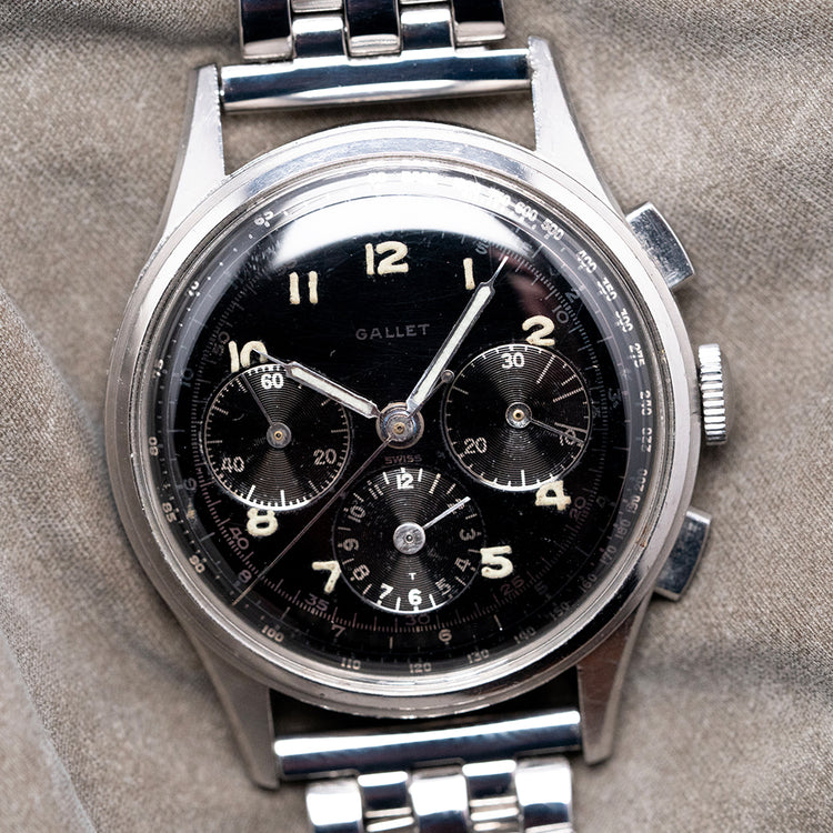 1960s Gallet 'Jim Clark' Multichron 12 Chronograph EP40 35mm