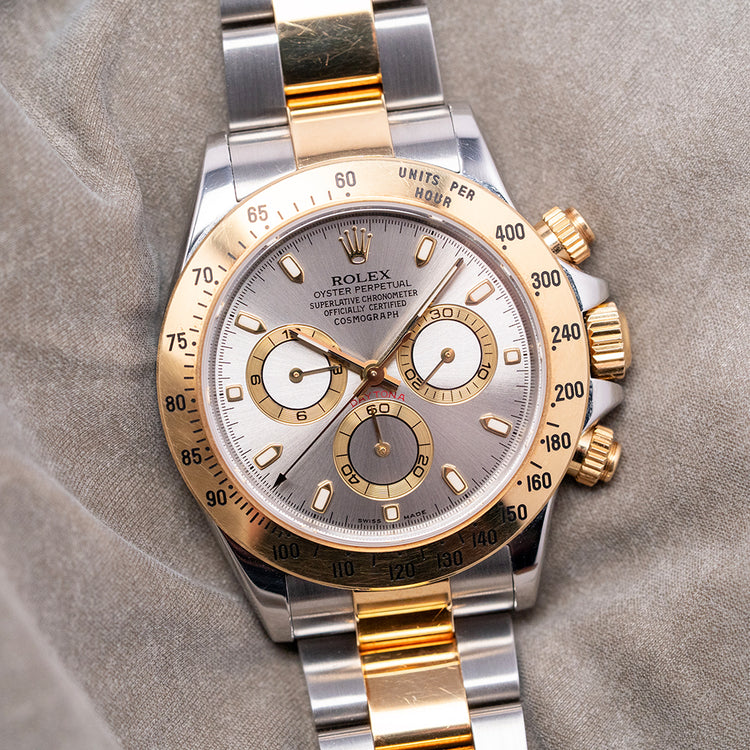 2002 Rolex Daytona Steel & Gold 'Slate' Dial 40mm Unpolished 116523