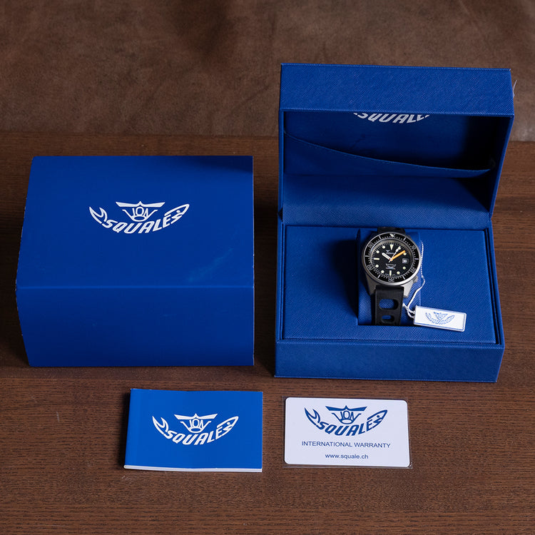 2023 Squale 1521 Black Blasted on Rubber 1521BKBL.NT