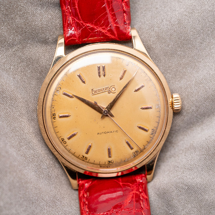 1960s Eberhard & Co Automatic 18ct Yellow Gold with Box 36mm