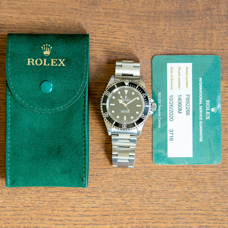 2000 Rolex Submariner No-Date Black "2-Liner" 40mm 14060M
