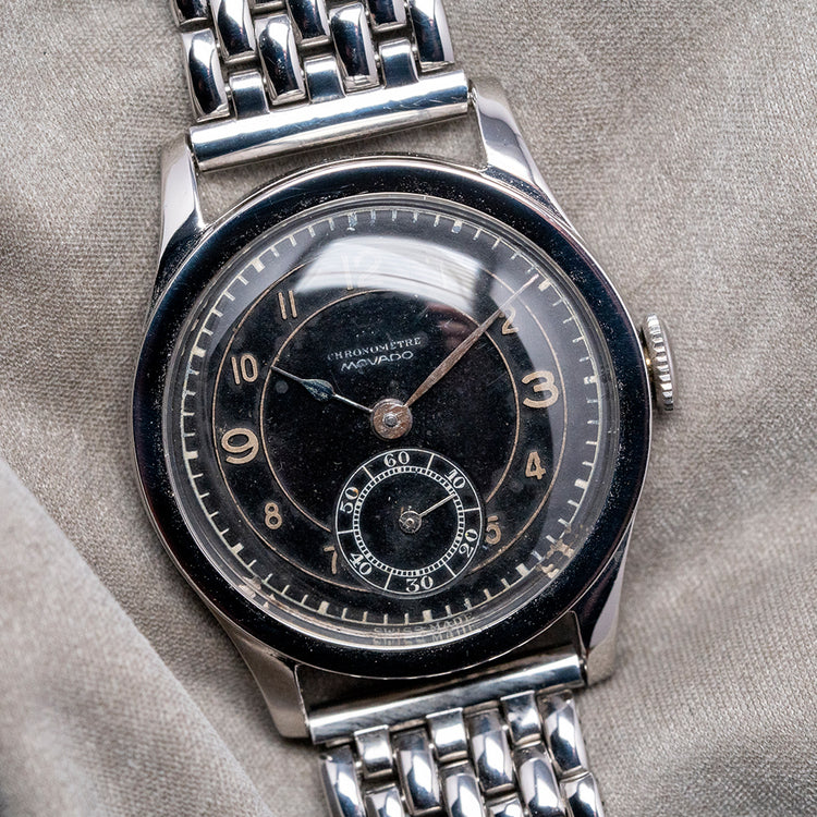 1940s Movado 'Chronomètre' Wide Flat Bezel Cal. 75 31.5mm 12706