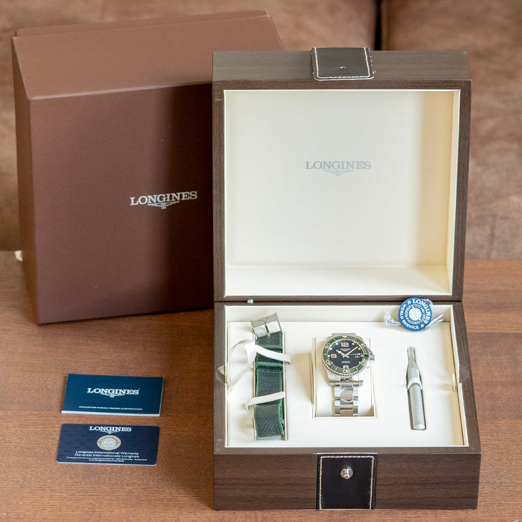 2023 Longines HydroConquest 41 Green Bezel L3.781.4.05.9