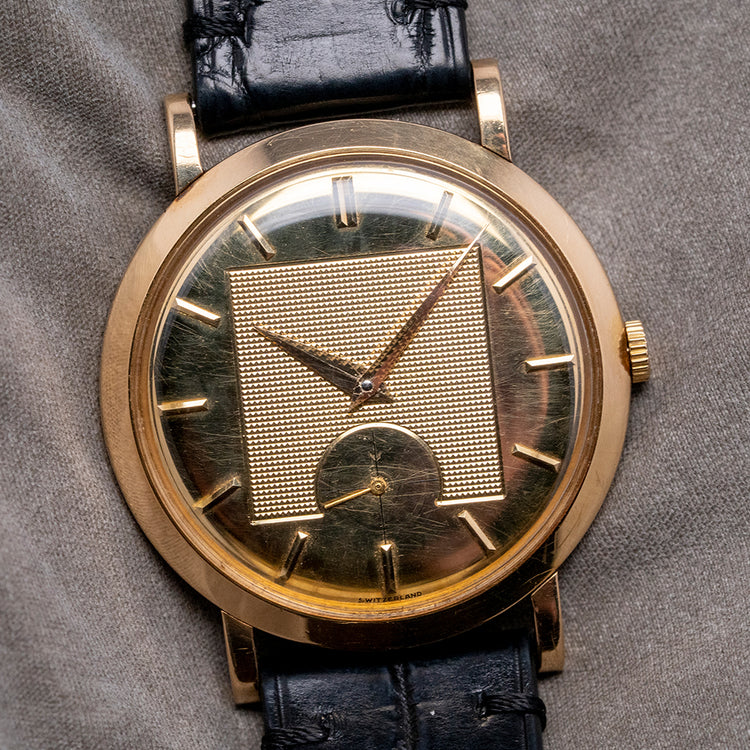 1954 Movado 'Gentleman' 18ct Yellow Gold 8423 With Box & Papers