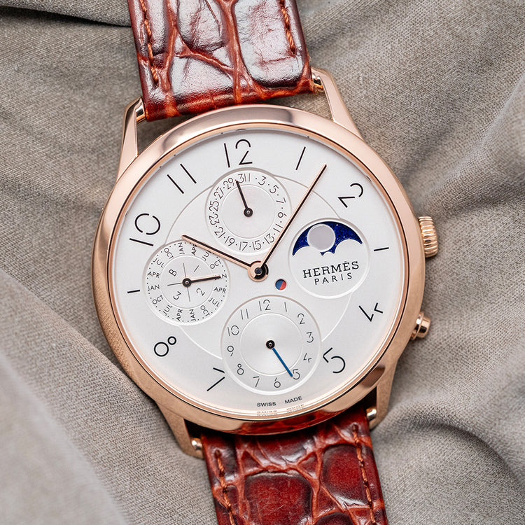 2016 Hermès Slim d'Hermès Quantieme Perpetuel Rose Gold CA3.870