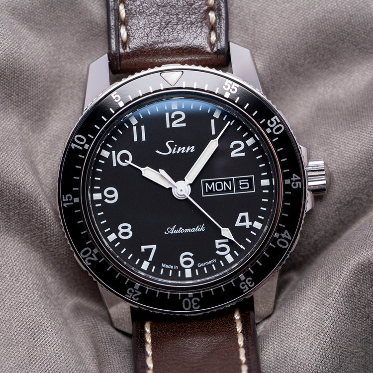 2017 Sinn 104 St Sa I Black Automatic 41mm on Strap