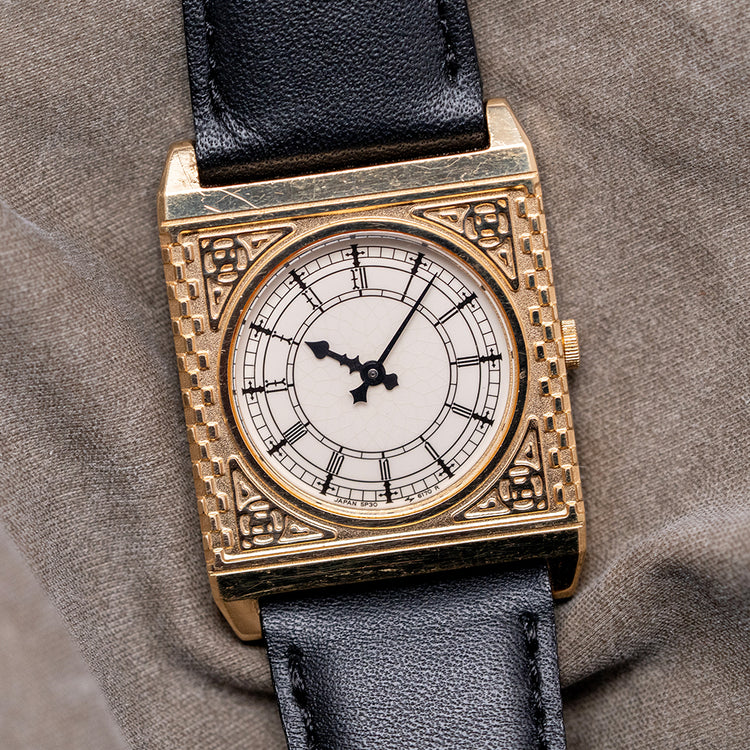 1987 Seiko 'Big Ben' Gold-Plated 25mm Quartz 5P30-6150