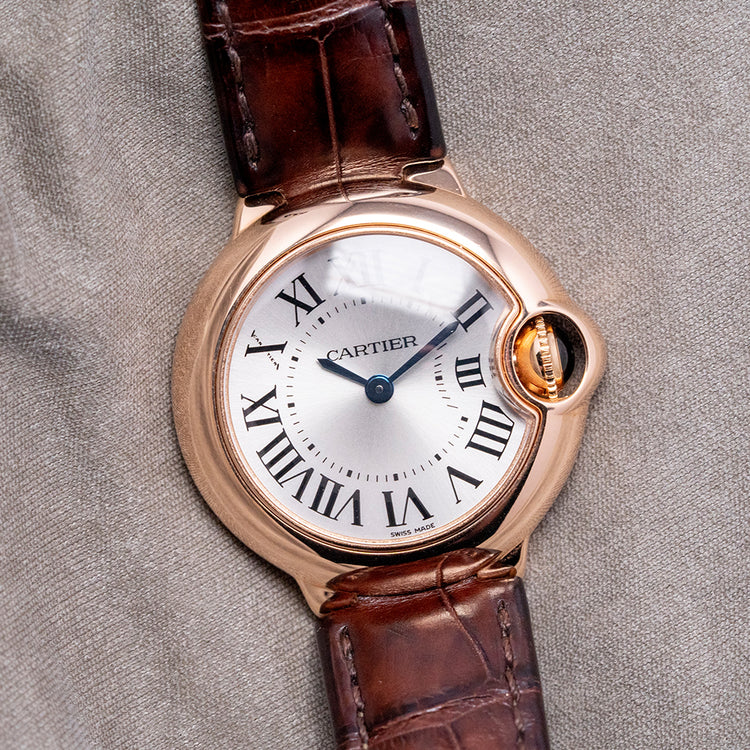 2009 Cartier Ballon Bleu 28mm 18ct Rose Gold Quartz W6900256