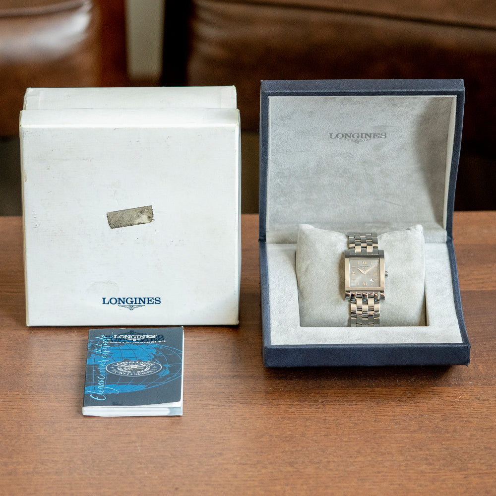 2000s Longines DolceVita Square Case Grey Dial L5.665.4