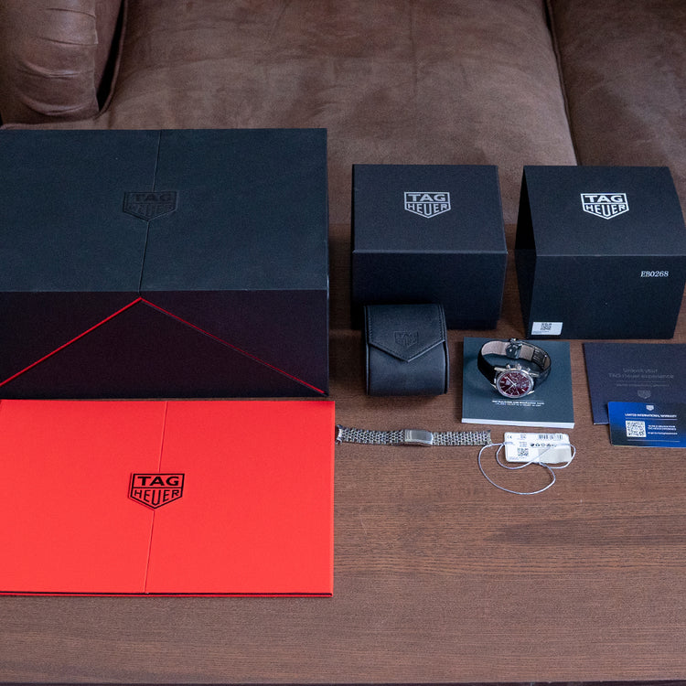 2022 TAG Heuer Carrera Red Dial Cal. 02 39mm Limited Ed.