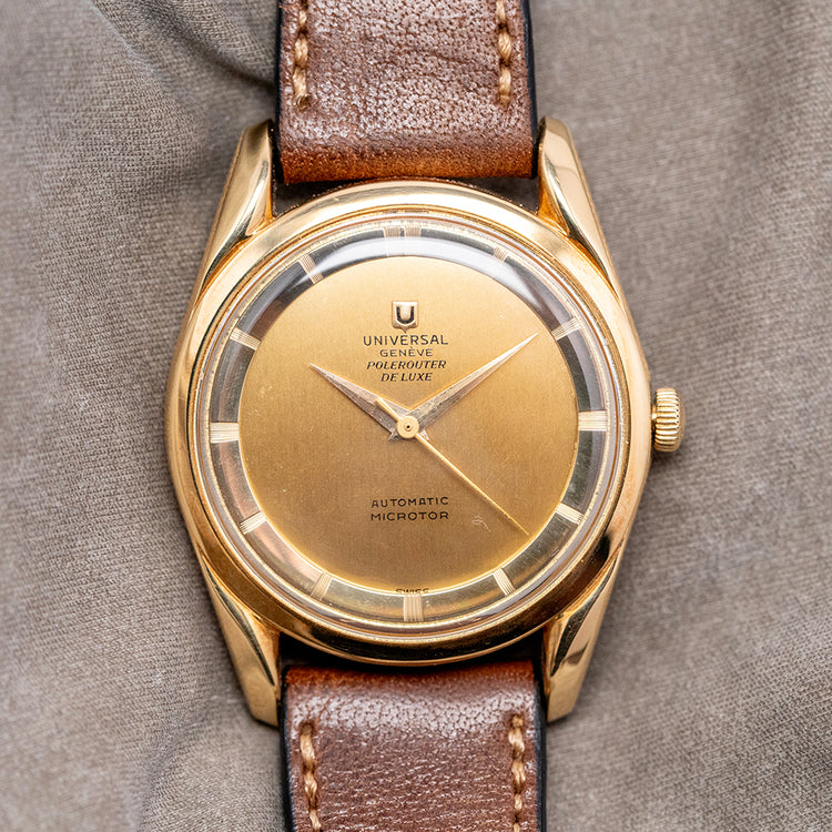 1956 Universal Geneve Polerouter Deluxe 18ct Gold 10357-1