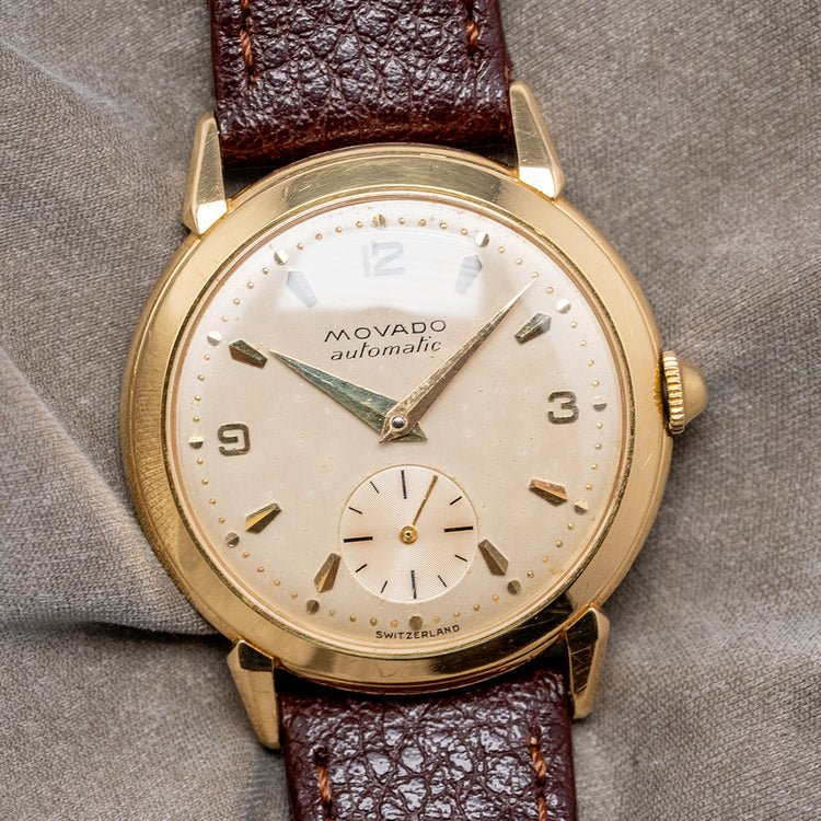 1950s Movado 18ct Gold "Calatrava" Bumper Automatic 32mm