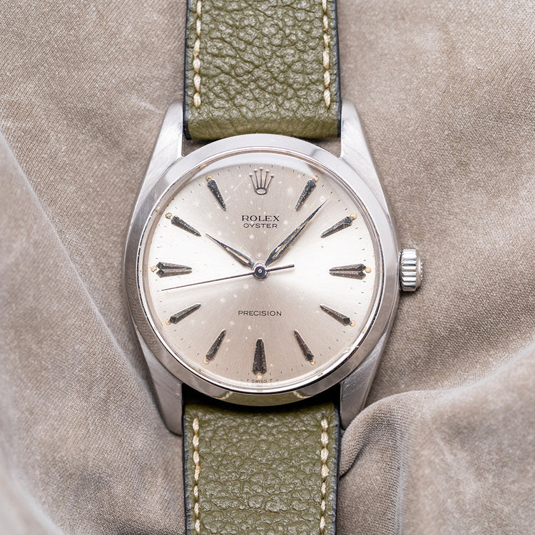 1966 Rolex Oyster Precision 36mm Manual Silver Dial 6424