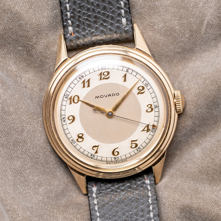 1950s Movado 14K Gold 'FB' Case 'Calatrava' Manual 261 31.5mm