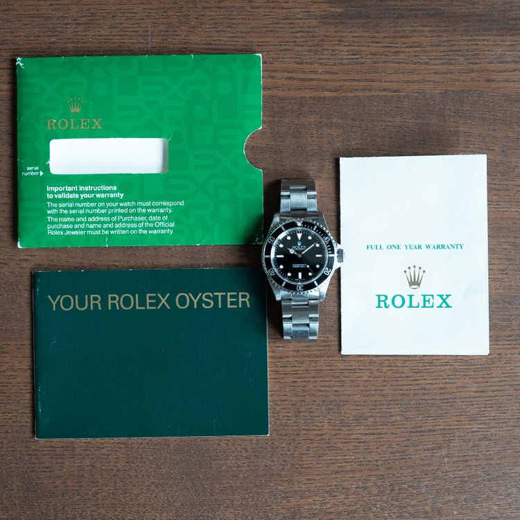 1997 Rolex Submariner 14060 "2-Liner" Tritium with Papers