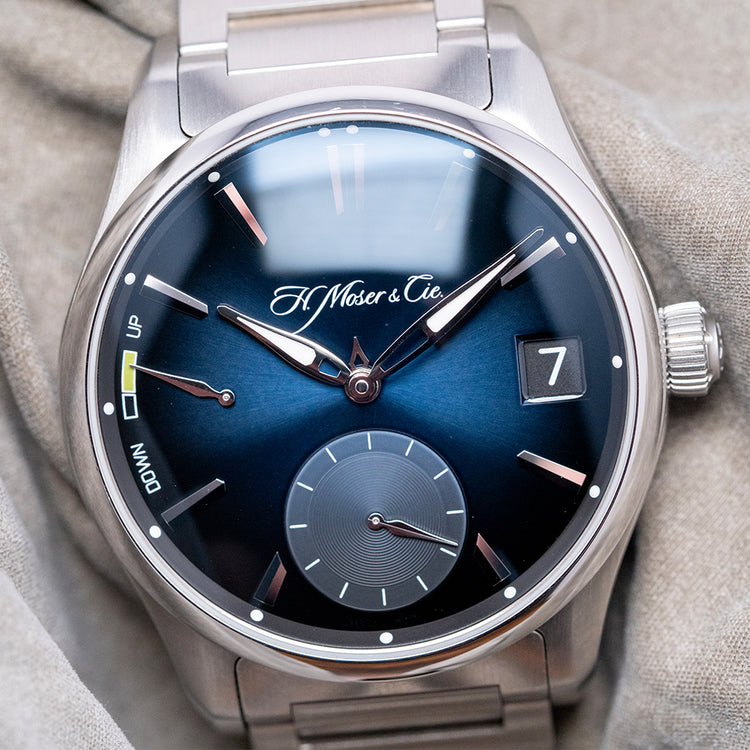 2017 H.Moser & Cie Pioneer Perpetual Calendar Midnight Blue 43mm 3800-1200