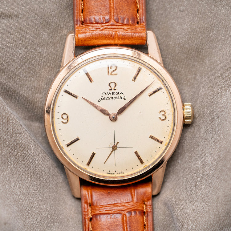 1960 Omega Seamaster Manual Rose Gold Plated 35mm 14389-2