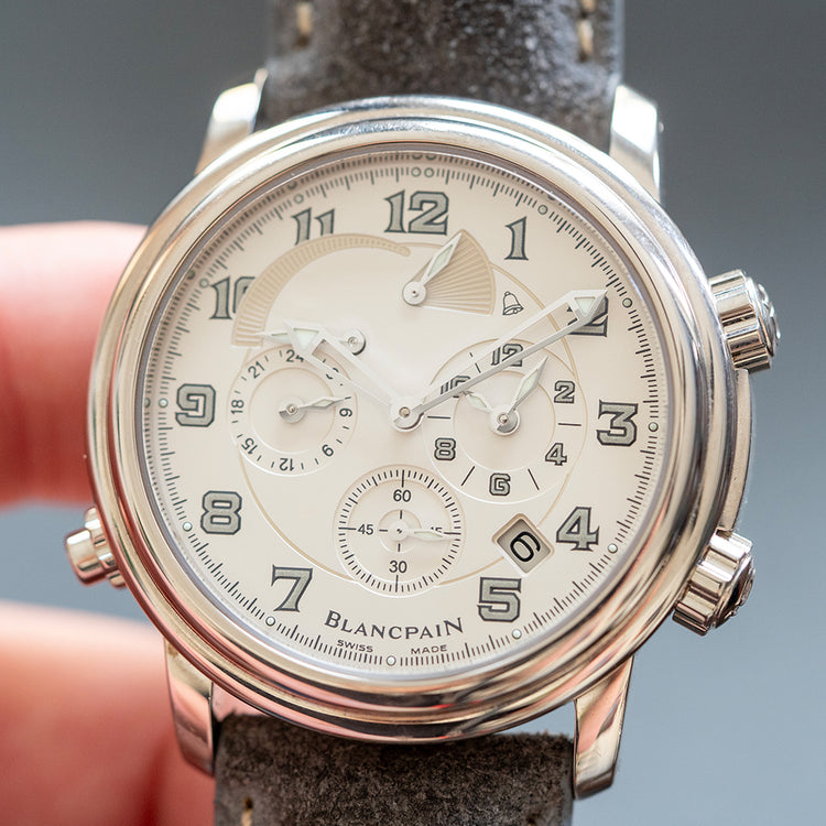 2000s Blancpain Léman Réveil GMT 18ct White Gold 40mm - vault
