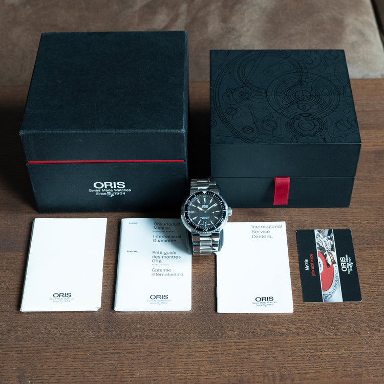 2009 Oris TT1 Divers Automatic Black Wave 7533P