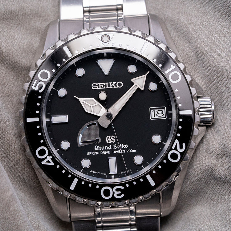 2015 Grand Seiko Spring Drive Diver Black 44mm SBGA029