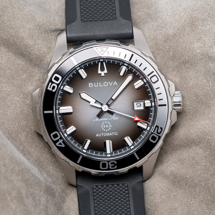 2026 Bulova Marine Star Black Automatic 41mm 98B465
