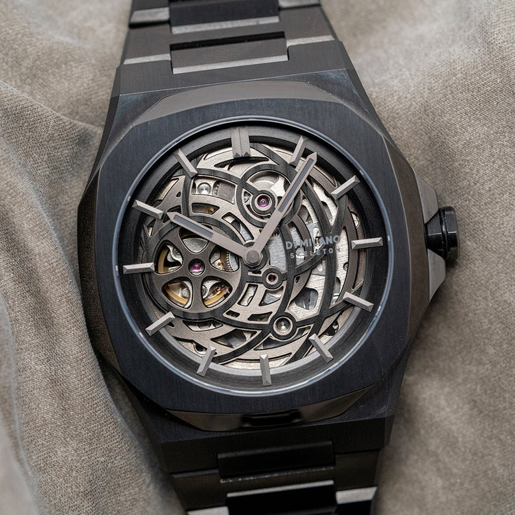 2025 D1 Milano Gun Metal Skeleton Automatic 41.5mm