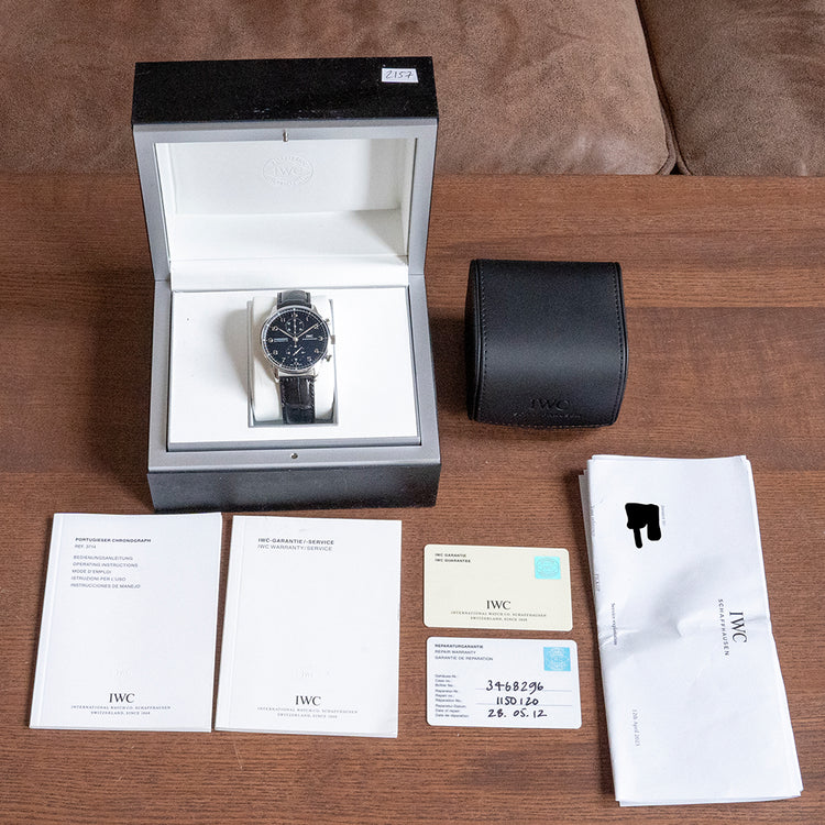 2010 IWC Portuguese Chronograph Black IW371438