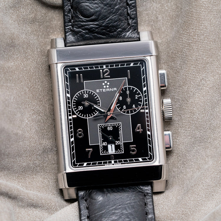 2000s Eterna Classic Chronograph 'Tank' 28.5x43.5mm