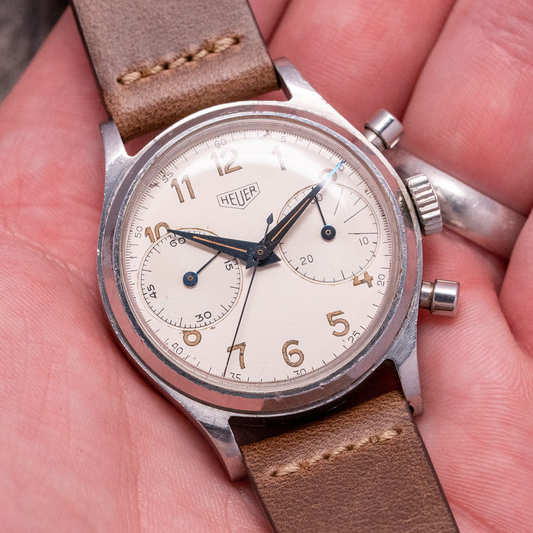 1950s Heuer Chronograph 35mm Stainless Steel 68952