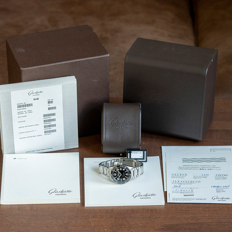 2019 Glashütte Original SeaQ Black 39.5mm 1-39-11-0680-70