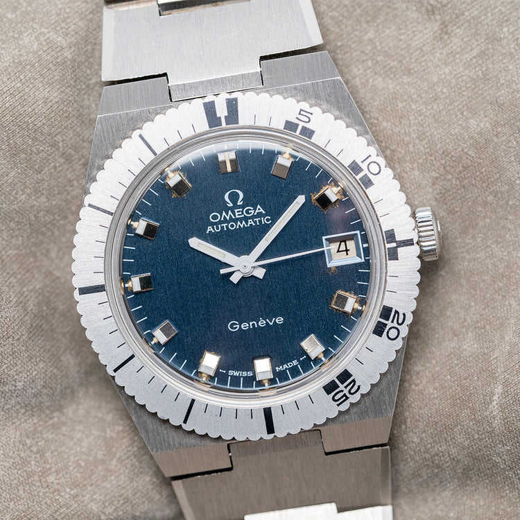 1973 Omega Geneve Automatic Blue Dial 35mm 166.0124