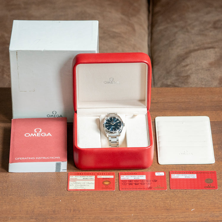 2013 Omega Seamaster Aqua Terra Blue "Skyfall" 38.5mm 231.10.39.21.03.001
