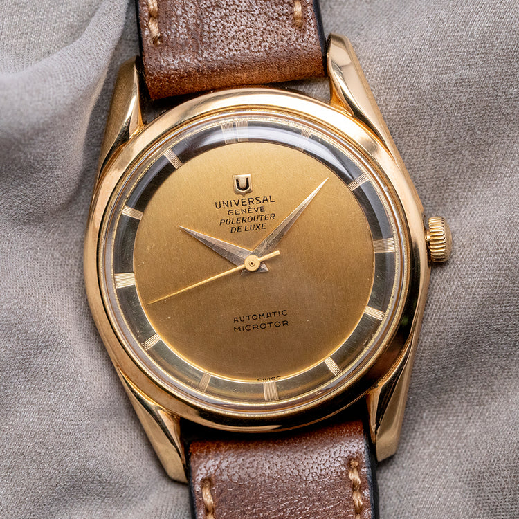 1956 Universal Geneve Polerouter Deluxe 18ct Gold 10357-1