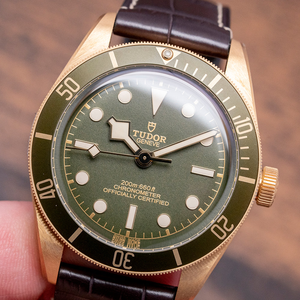 2021 Stickered Tudor Black Bay 58 18ct Gold Green Dial 79018V