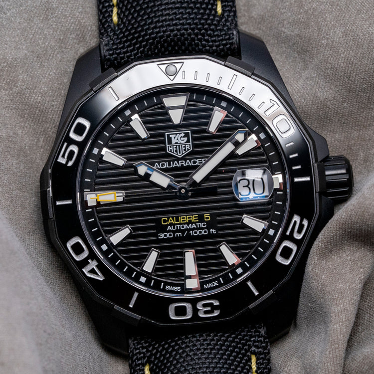 2022 TAG Heuer Aquaracer Automatic Black 41mm WAY218A-0