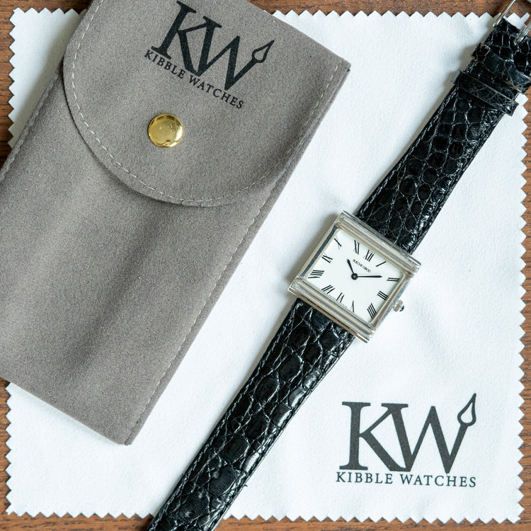 1990s Bueche Girod .925 Sterling Silver "TV Case" Quartz 28mm