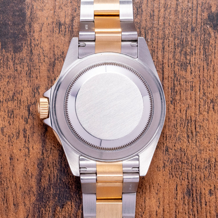 2002 Rolex Submariner Steel & Gold "Bluesey" 16613 on Bracelet