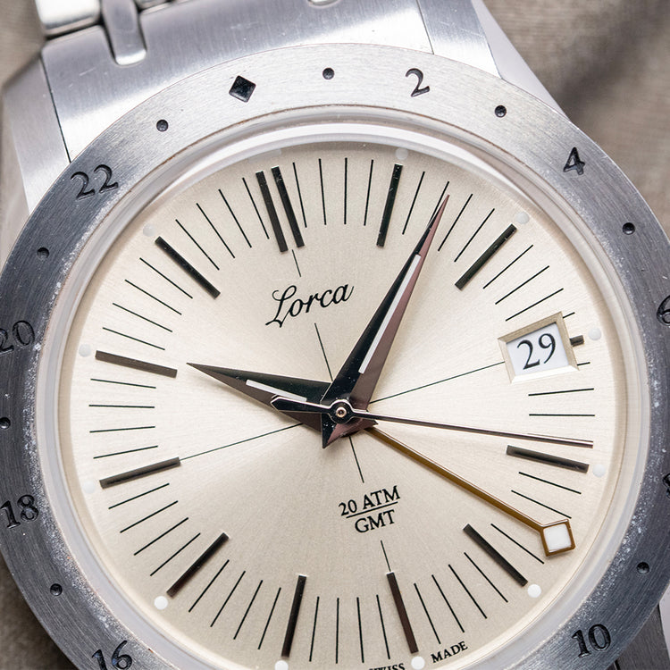 2024 Lorca Model No.1 GMT Silver Dial on Bracelet 36mm