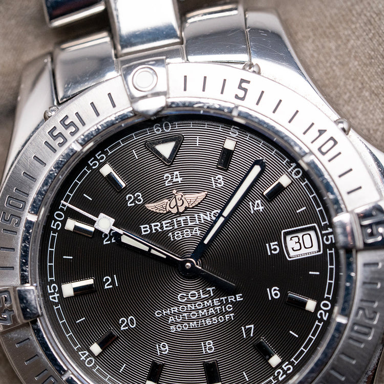 2000s Breitling Colt Automatic Black Dial 38mm A17350