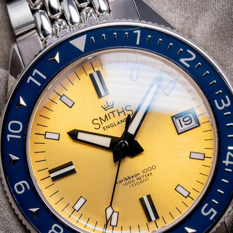 2021 Timefactors Smiths Caribbean 1000 YB Yellow 40mm
