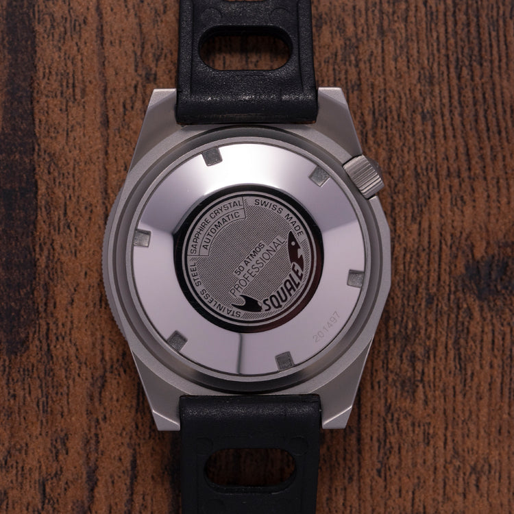 2023 Squale 1521 Black Blasted on Rubber 1521BKBL.NT