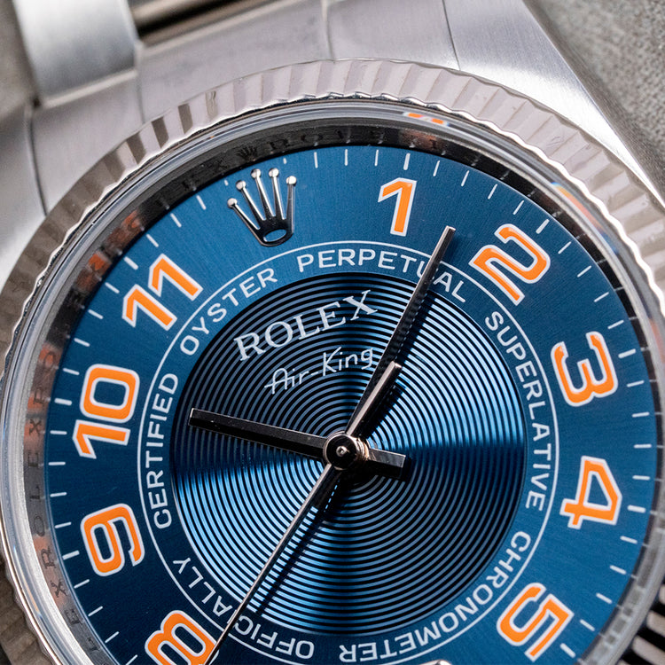 2011 Rolex Oyster Perpetual Air-King 34mm Blue 114234
