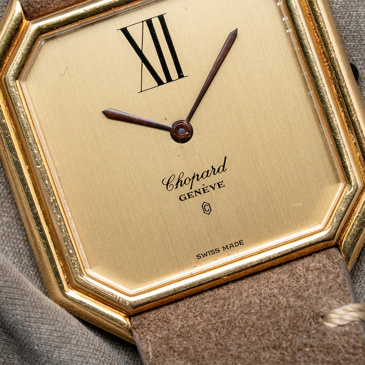 1980s Chopard Geneve 18ct Gold Stepped Case 31x32mm 2147