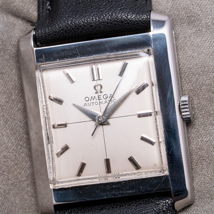 1961 Omega Automatic 'Tank' 28x35mm Steel Case 3999
