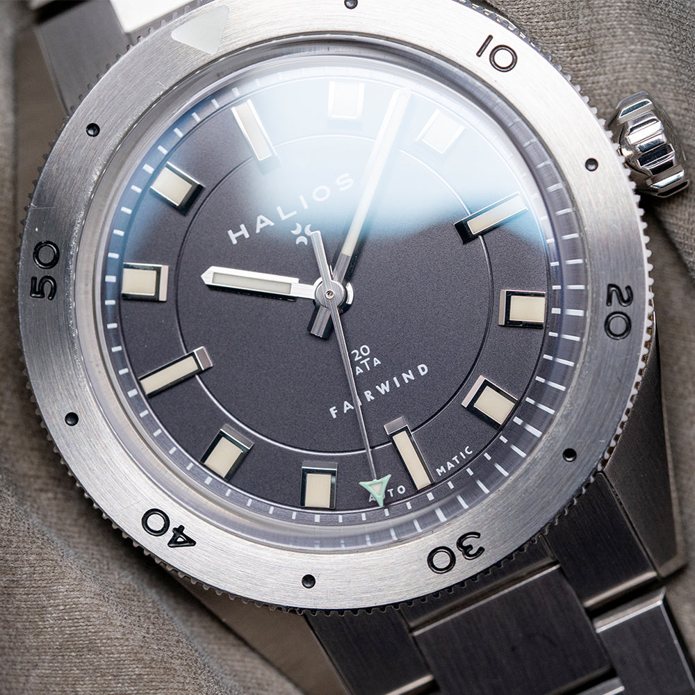 2020s Halios Fairwind Slate Grey Steel Bezel Auto 39mm