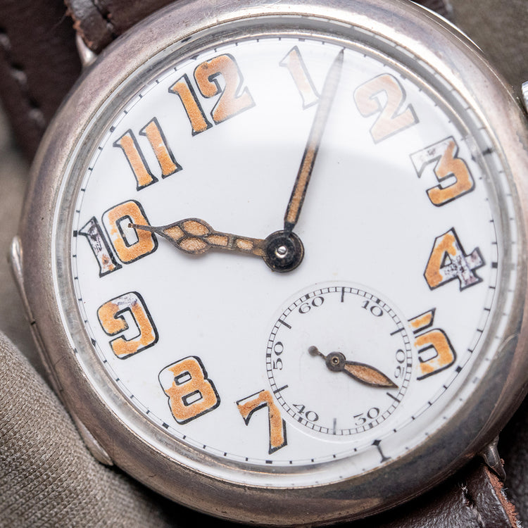 1917 Tavannes Cal. 330 .925 Sterling Silver Trench Watch 34mm