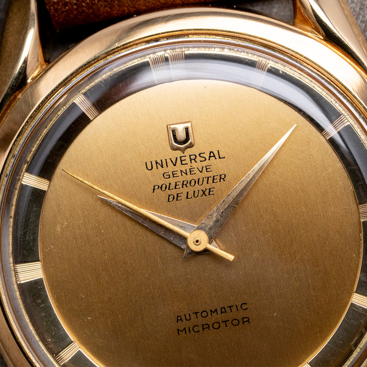 1956 Universal Geneve Polerouter Deluxe 18ct Gold 10357-1
